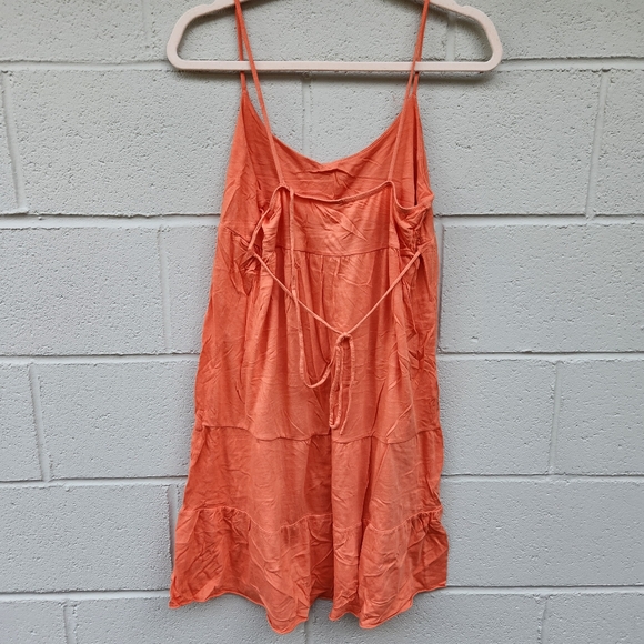 tresics-Orange- Cotton/Modal Dress- 3 tiers- Pullover- Size Large - Picture 3 of 7